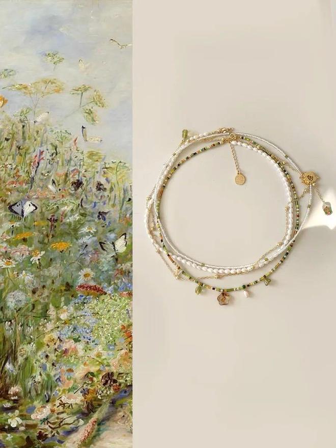 耳饰+项链戴出温柔高级感AG真人app9款水彩色(图7)