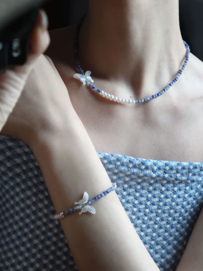 耳饰+项链戴出温柔高级感AG真人app9款水彩色(图2)